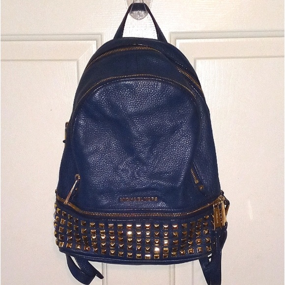 Roomy Michael Kors Leather Backpack with Studs - Picture 2 of 6